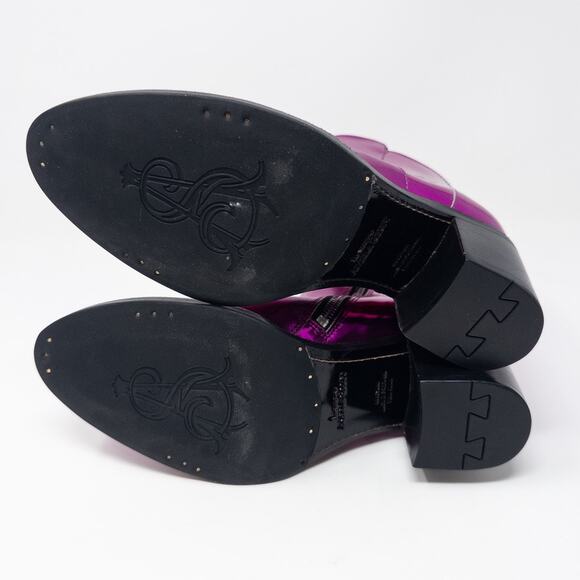 The Office of Angela Scott Magenta Boots Size 37 EU 7 US One-of-a-Kind - Picture 7 of 8